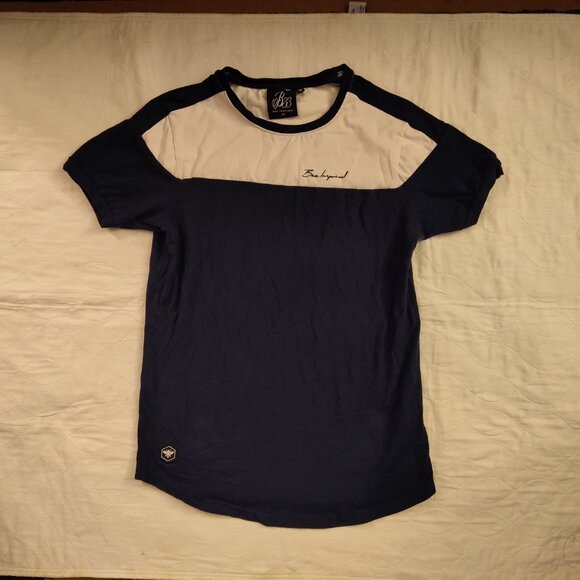 Bee Inspired Colorblock Tee T Shirt Crew Neck Embroidered Logo Size XS - Picture 2 of 5